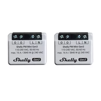 Smart spínač Shelly PM Mini Gen3 1P Wireless 110-240V