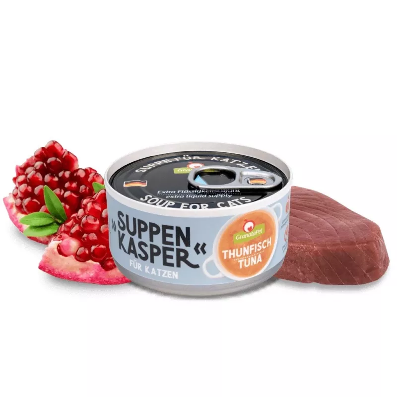 Mokré maškrty pre mačky Fox4Pets GranataPet SUPPENKASPER tuniak 70 g, dospelé, bez obilnín, konzerva