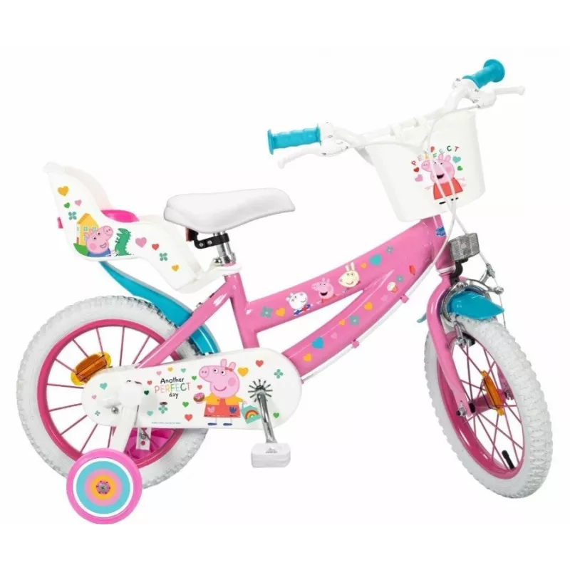 Detský bicykel 14 Peppa Pig ružový 1495 TOIMSA