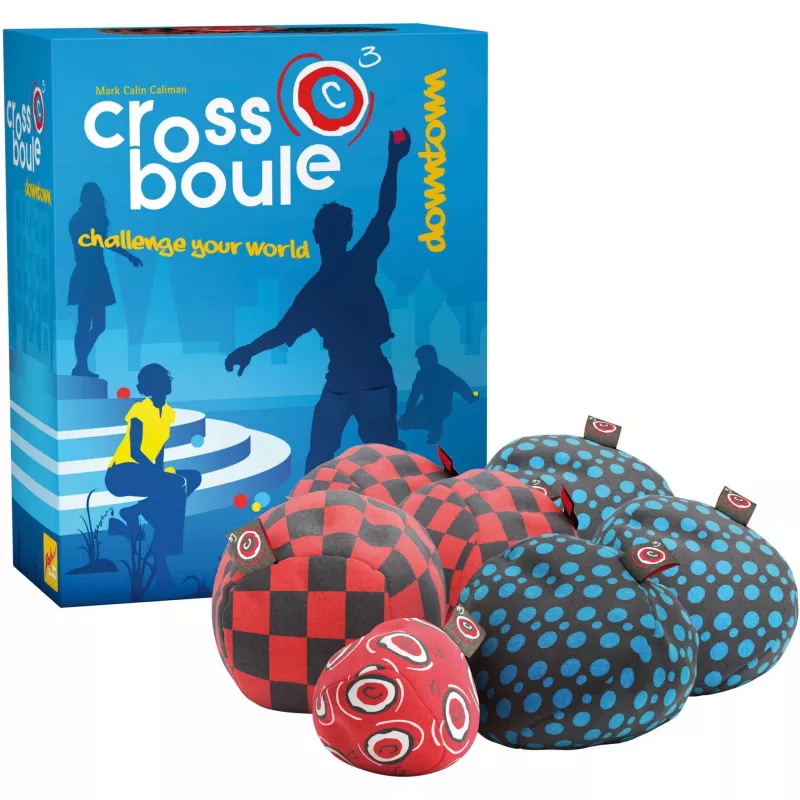 Crossboule Set Downtown, zručnostná hra modrá/červená