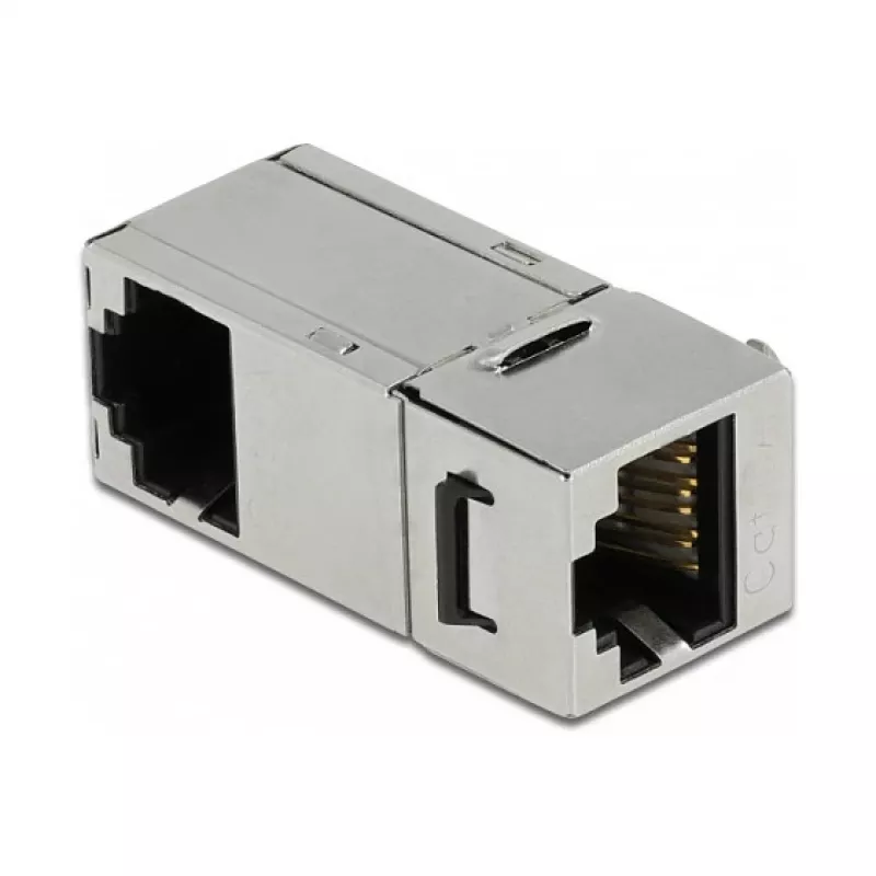 DeLOCK Keystone modul RJ45 konektor samica na RJ45 konektor samica Cat.6A 90° zahnutý