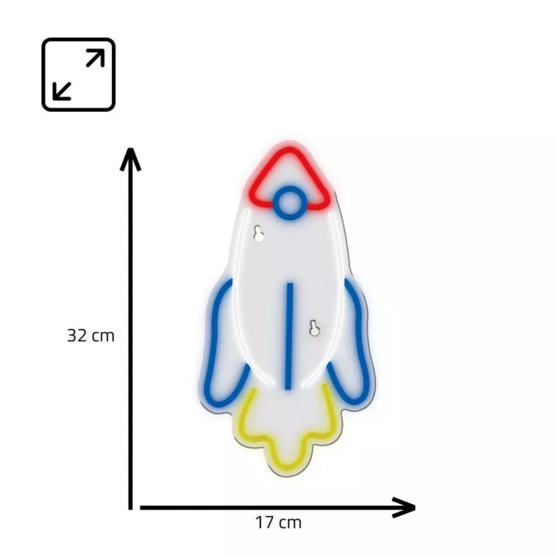 LED neónové svetlo MANTA SNL91MT štýl RAKETA – dekoratívny LED neónový panel, model SNL91MT