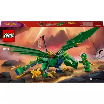 Stavebnica LEGO NINJAGO 71829 Lloydov zelený lesný drak, 128 dielov, 2 minifigúrky, od 6 rokov