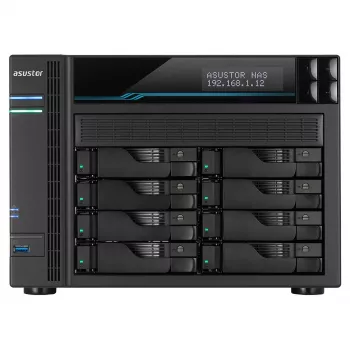 Asustor Lockerstor 10 AS6510T NAS tower Intel Atom® C3538 8 GB DDR4 0 TB ADM čierna