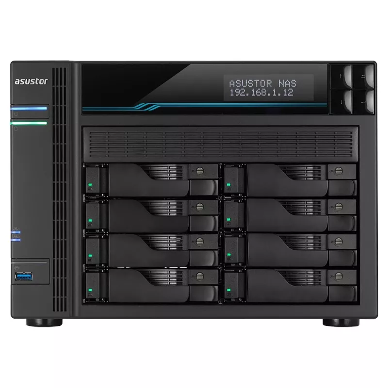 Asustor Lockerstor 10 AS6510T NAS tower Intel Atom® C3538 8 GB DDR4 0 TB ADM čierna