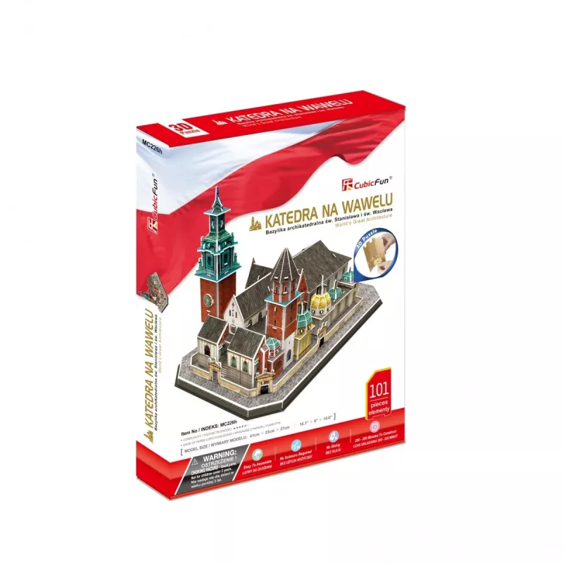3D puzzle cubicfun Wawelská katedrála – 101 dielov, stavebnica