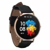 Kožené smartwatch Garett Verona zlato-čierne