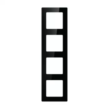 Nástenný rám pre 4 moduly Avatto N-TS10-Frame-B4 — čierny, štvornásobný montážny rám pre vypínače/zásuvky
