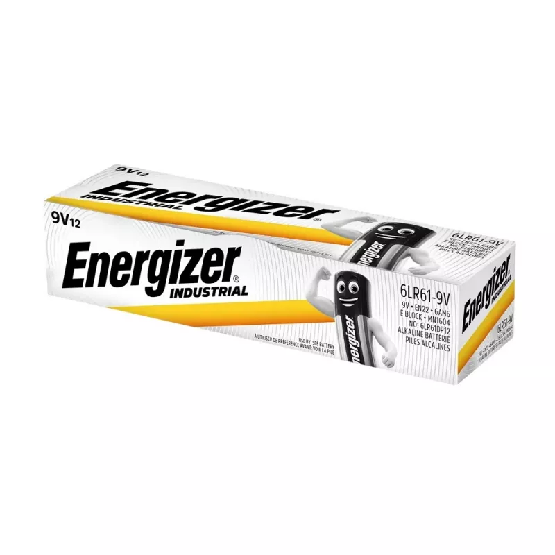 Energizer 9V PP3 Industrial alkalické batérie, balenie 12 ks