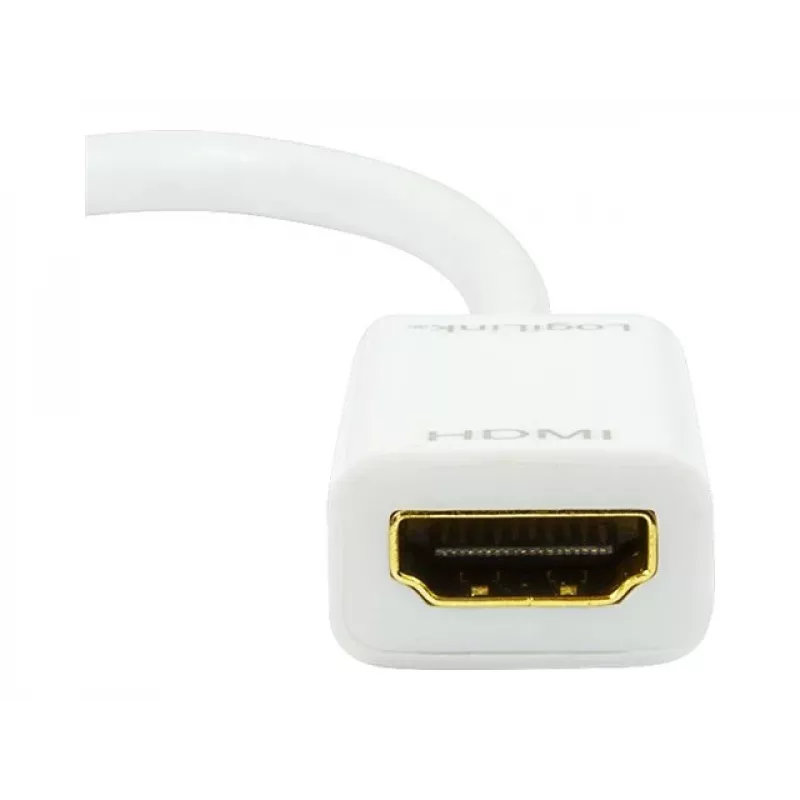 Video káblový adaptér LOGILINK Mini DisplayPort na HDMI typ A CV0036A, 0,1 m, sivý