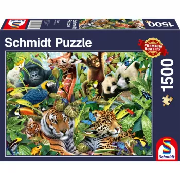 Puzzle Schmidt Spiele 57385 – 1500 dielikov, zvieratá, šírka 846 mm