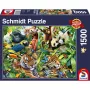 Schmidt Spiele 57385 Kunterbunte Tierwelt puzzle, 1500 dielikov, zvieratá, od 12 rokov