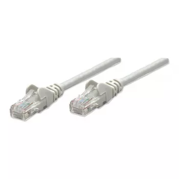 Intellinet sieťový patch kábel, Cat6, 2 m, sivý, CCA, U/UTP, PVC, RJ45, pozlátené kontakty, ochrana západky, ochranná manžeta proti zlomeniu, doživotná záruka