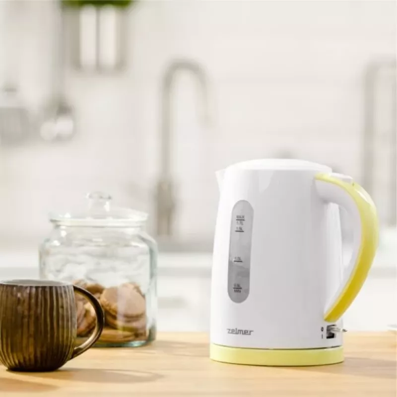 Rýchlovarná kanvica Zelmer 1,7 L 2200 W biela žltá