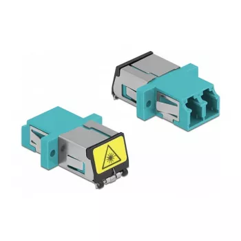 DeLOCK 86900 optická vláknová spojka LC Duplex samica-samica multimode aqua