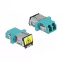 DeLOCK 86900 optická vláknová spojka LC Duplex samica-samica multimode aqua
