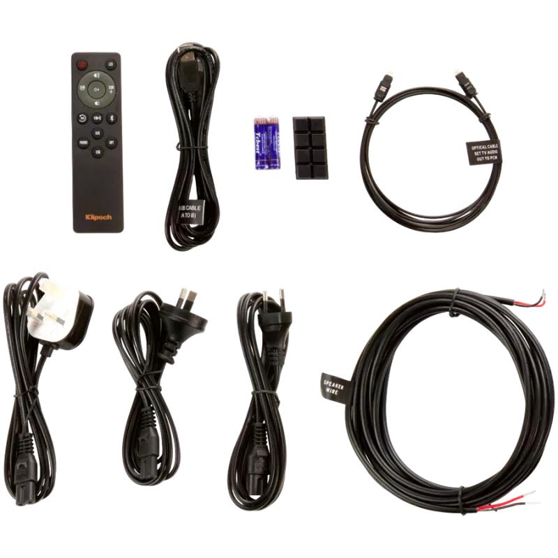 Aktívny regálový reproduktor KLIPSCH R-51PM — káblový & bezdrôtový, 120 W, čierny/meď