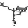 Držiak monitora WENTRONIC Goobay Deluxe 74417 s ramenom na notebook, čierny