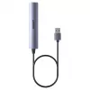 USB hub Unitek H1208CGY01 — 4-portový USB 3.0 (5 Gbit/s), spätne kompatibilný s USB 2.0, hliník