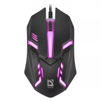 Káblová optická myš DEFENDER CYBER MB-560L — obojručná, 1200 DPI, USB Type-A, 2 tlačidlá, čierna