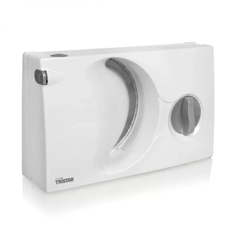 Elektrický univerzálny krájač Tristar EM-2098 150 W biela hrúbka rezu 1,5 cm