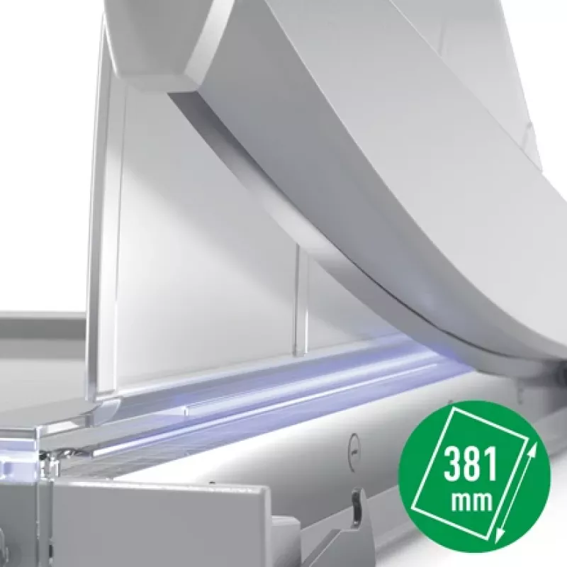 Leitz Precision kancelárska rezačka papiera A4+, 15 listov, manuálne upnutie, nehrdzavejúca oceľ, A4 Maxi, 80 g/m², sklo