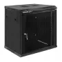 Qoltec 54488 19-palcová nástenná rack skriňa, 12U, 600 x 635 x 450 mm, perforované dvere