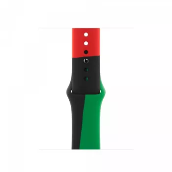 Remienok Apple 44mm čierny Unity Sport Band S/M čierny zelený červený