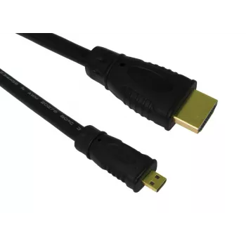 HDMI kábel SBOX HDMI-MICRO/R 1.4 2 m — Micro-HDMI na HDMI, verzia 1.4, dĺžka 2 metre