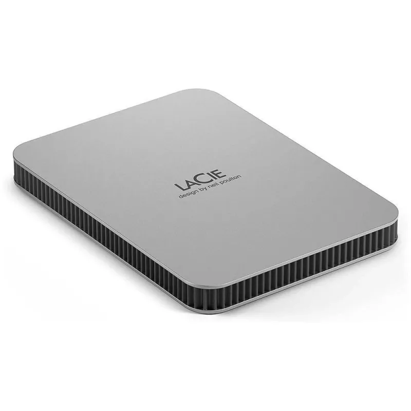LaCie Mobile Drive Moon 4TB externý pevný disk prenosný strieborný USB-C 3.2 PC Mac s Adobe Creative Cloud 3 roky Rescue Services (STLP400040)