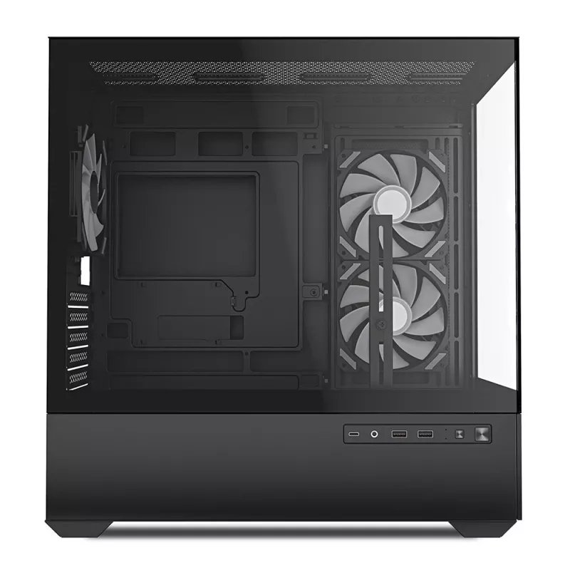 Sharkoon MK6 RGB Micro-ATX počítačová skriňa, čierna, tvrdené sklo