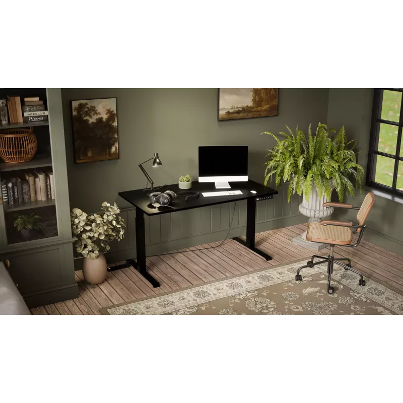 Stôl s elektrickým nastavením výšky MOON LONG 150x80x72-120 čierny