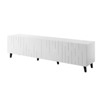 TV skriňa cama meble BARI 200x42x52 biela matná — 200×42×52 cm