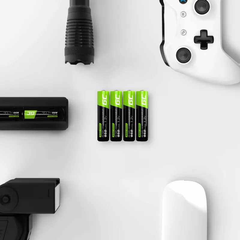 Nabíjateľná batéria Green Cell GR03 AAA NiMH 1,2 V 950 mAh – balenie 4 ks, blister