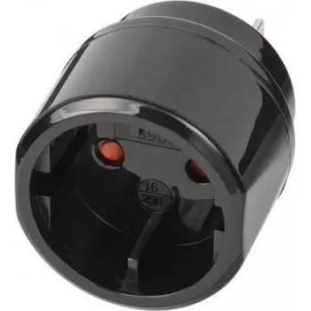 Brennenstuhl 1508450 - Type-C (Euro konektor) - Type-A - 250 V - 16 A - čierna - priehľadný obal