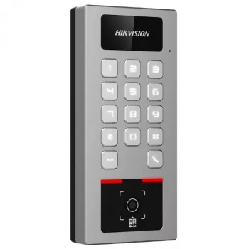 Prístupový kontrolér Hikvision DS-K1T502DBWX-QR — biometrický/QR terminál (model DS-K1T502DBWX-QR)