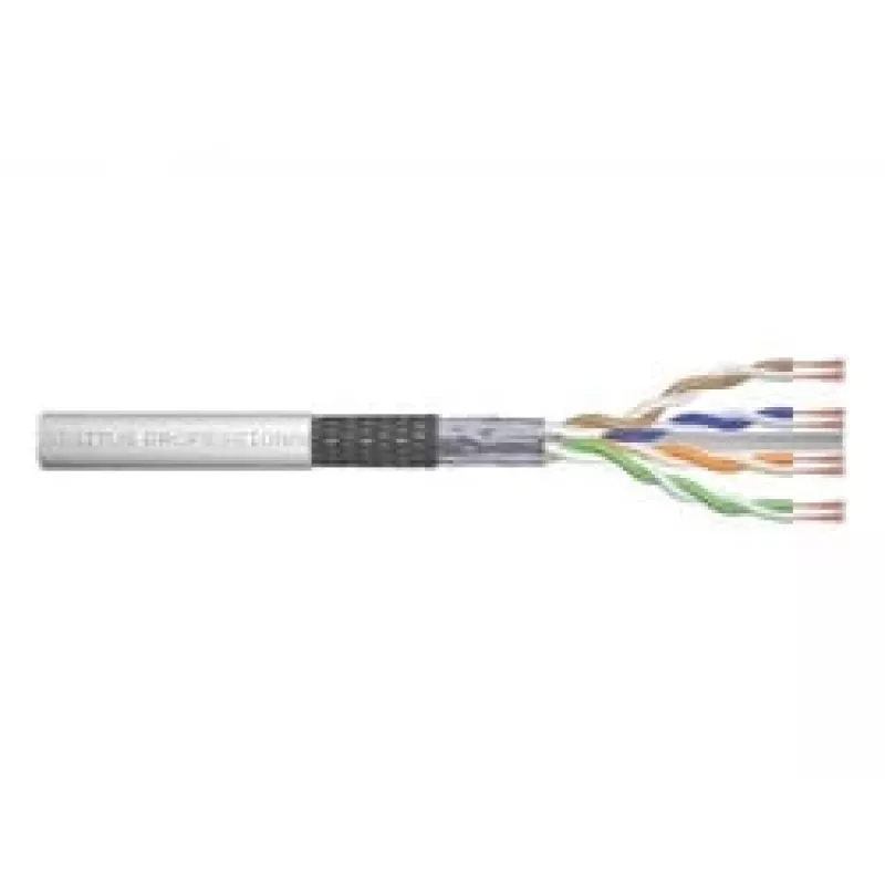 Sieťový kábel Digitus CAT 6 SF/UTP krútená dvojlinka patch kábel metráž 305 m sivý