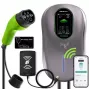 Wallbox QOLTEC EV-nabíjacia stanica Typ 2 22 kW LCD 2 RFID karty 3-fázová 5 m kábel Hotelsystem