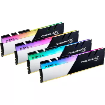 DIMM 64 GB DDR4-3200 (4x 16 GB) Quad-Kit, pamäť čierna/biela, F4-3200C16Q-64GTZN, Trident Z Neo, INTEL XMP