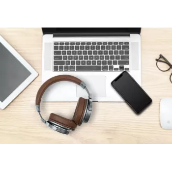 Muse M-278 BT Headset Bezdrôtové slúchadlá s mostíkom Micro-USB Bluetooth hnedá, strieborná