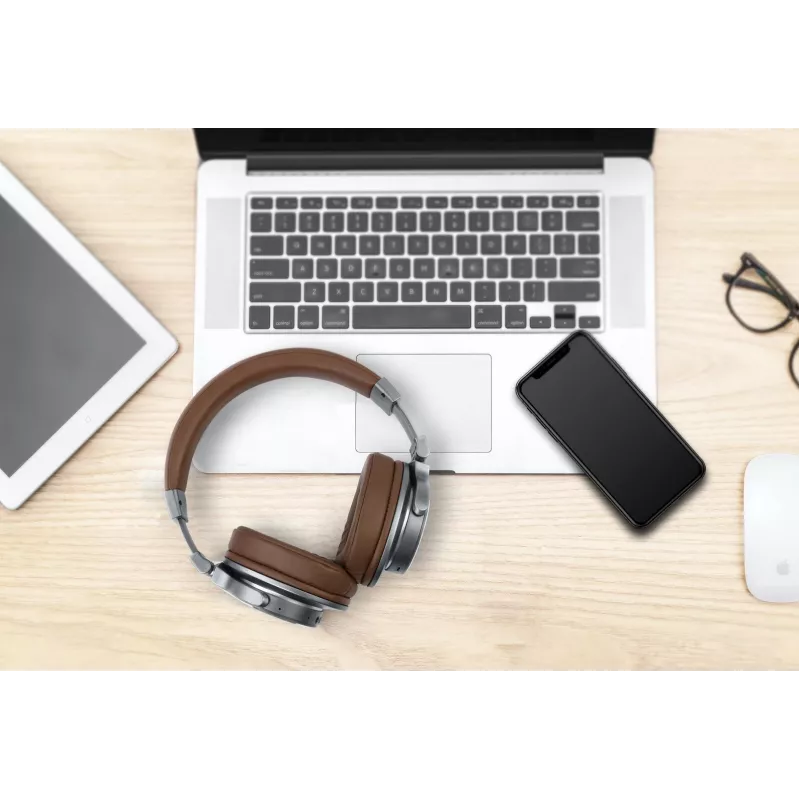 Muse M-278 BT Headset Bezdrôtové slúchadlá s mostíkom Micro-USB Bluetooth hnedá, strieborná