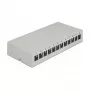 Patch panel DeLOCK Keystone 12 port sivý