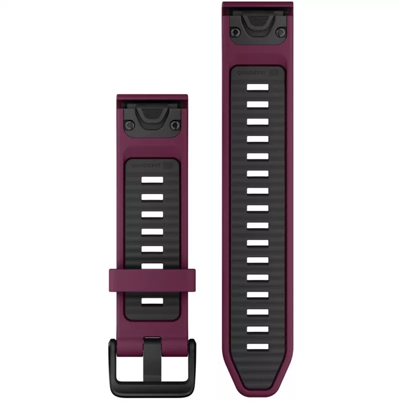 Silikónový remienok na hodinky GARMIN Quickfit 010-13391-04, 20 mm, grafit/červená