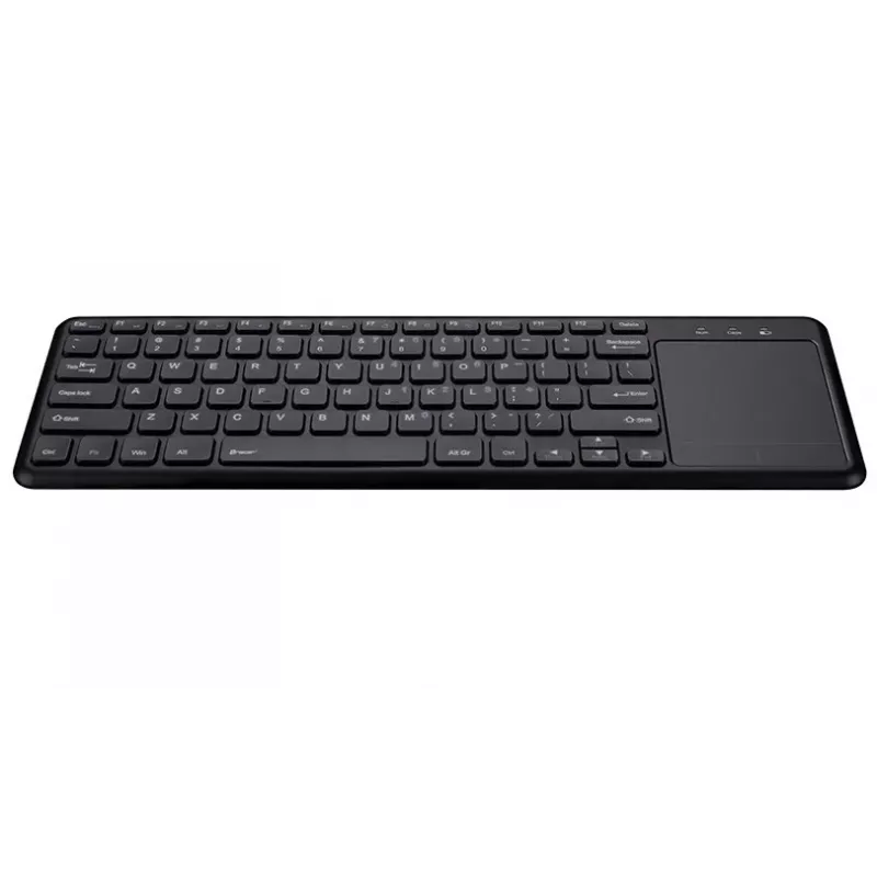 Bezdrôtová klávesnica RF TRACER TRAKLA46367 — plná veľkosť, membránová, touchpad, 2,4 GHz, čierna