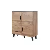 Cama komoda LOTTA 110 2D4S wotan dub/matná čierna