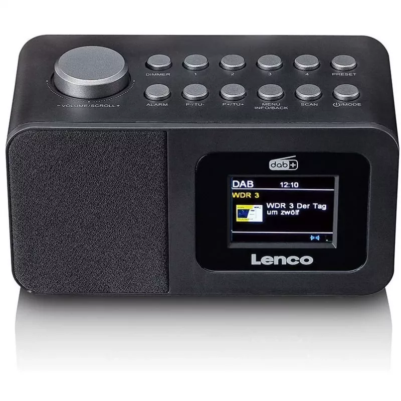 Lenco CR-625BK rádiobudík DAB+/FM s Bluetooth a bezdrôtovým nabíjaním, čierny