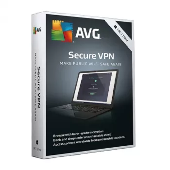 AVG Secure VPN licenčný kľúč (1 zariadenie, 1 rok)