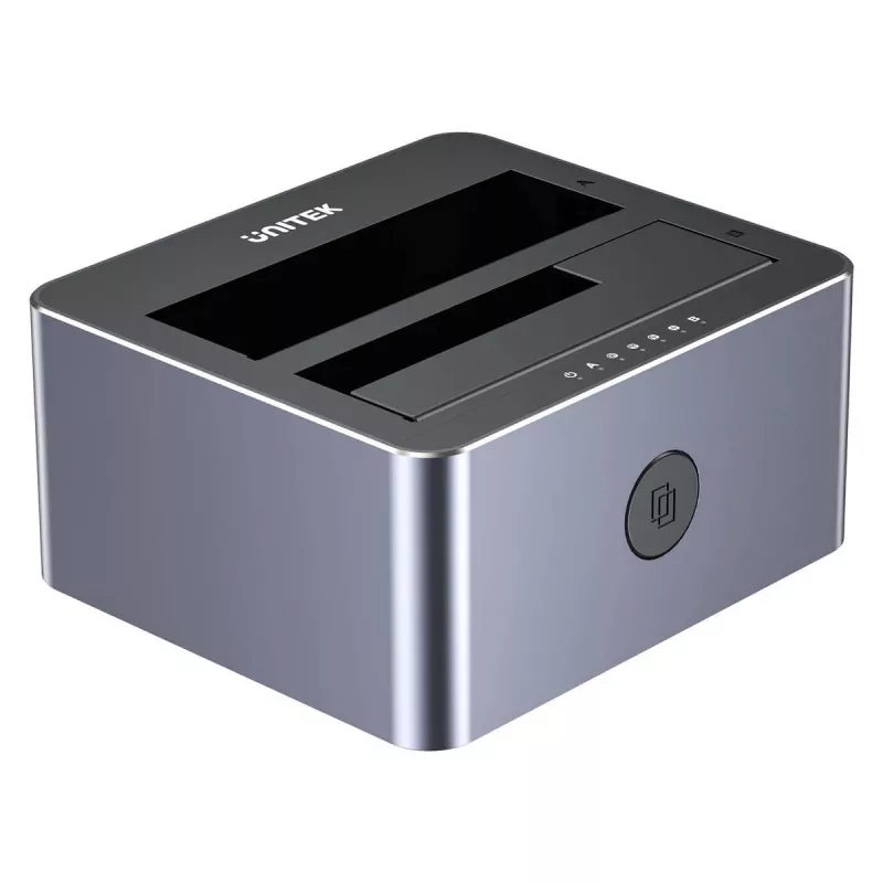 Dokovacia stanica Unitek 51642 pre 2,5 inch/3,5 inch SATA disky, USB-C 10 Gbit/s, 2 pozície, hliník