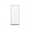 OLIV 2D CLOSED SHELVING UNIT, antracit/biela sada