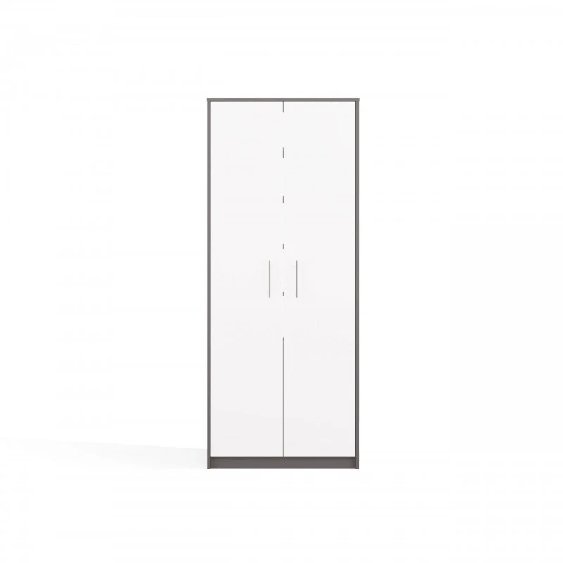 OLIV 2D CLOSED SHELVING UNIT, antracit/biela sada